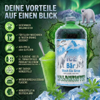 Ice Bär Slush Sirup Waldmeister Geschmack 1L 1:5 AZO...