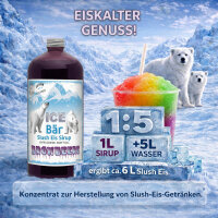 Ice Bär Slush Sirup Brombeer Geschmack 1L 1:5 AZO & glyzerinfrei