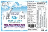 Ice Bär Slush Sirup Brombeer Geschmack 1L 1:5 AZO & glyzerinfrei
