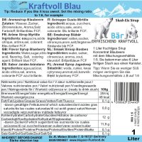 ICE BÄR Sirup Slush Konzentrat AZO FREI Kraftvollblau Blaubeere 1 Liter