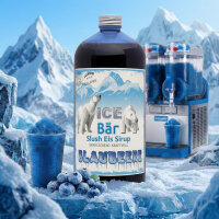 Ice Bär Slush Sirup Kraftvollblau Blaubeer Geschmack 1L 1:5 AZO & glyzerinfrei