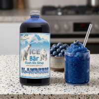 Ice Bär Slush Sirup Kraftvollblau Blaubeer Geschmack 1L 1:5 AZO & glyzerinfrei