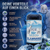 Ice Bär Slush Sirup Kraftvollblau Blaubeere...