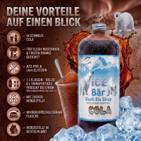 Ice Bär Slush Sirup Cola Geschmack 1L 1:5 AZO &...
