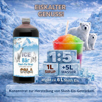 Ice Bär Slush Sirup Cola Geschmack 1L 1:5 AZO & glyzerinfrei