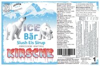 Ice Bär Slush Sirup Kirsch Geschmack 1L 1:5 AZO & glyzerinfrei