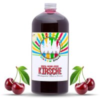 Rainbow Slush Sirup AZO FREI | Geschmack Kirsche 1 Liter | Konzentrat für Slushy Maker Eis Slushmaschinen Eismaschinen Getränke 1:5