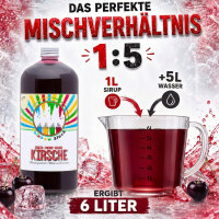 Rainbow Slush Sirup Kirsch Geschmack 1L 1:5 AZO & glyzerinfrei