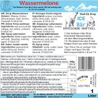 ICE BÄR Slush Sirup Konzentrat AZO FREI Wassermelone 1 Liter