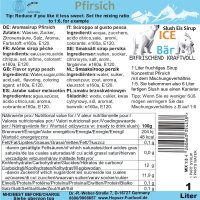 ICE BÄR Slush Sirup Konzentrat AZO FREI Pfirsich 1 Liter
