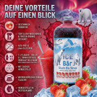 Ice Bär Slush Sirup Erdbeer Geschmack 1L 1:5 AZO...