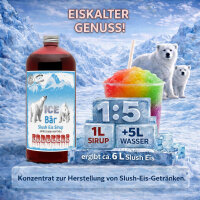 Ice Bär Slush Sirup Erdbeer Geschmack 1L 1:5 AZO & glyzerinfrei