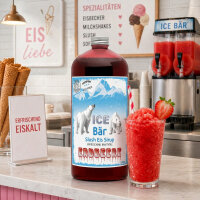Ice Bär Slush Sirup Erdbeer Geschmack 1L 1:5 AZO & glyzerinfrei