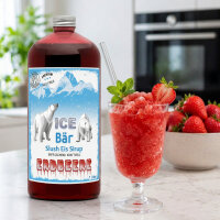 Ice Bär Slush Sirup Erdbeer Geschmack 1L 1:5 AZO & glyzerinfrei