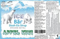 Ice Bär Slush Sirup Apfel Kiwi 1L 1:5 AZO frei ohne...