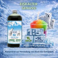 Ice Bär Slush Sirup Apfel Kiwi Geschmack 1L 1:5 AZO frei glyzerinfrei