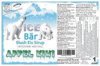 Ice Bär Slush Sirup Apfel Kiwi Geschmack 1L 1:5 AZO frei glyzerinfrei