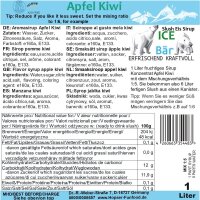 ICE BÄR Slush Sirup Konzentrat AZO FREI Apfel Kiwi 1...