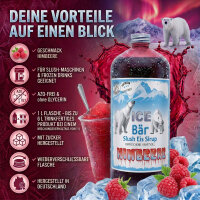 Ice Bär Slush Sirup Himbeer Geschmack 1L 1:5 AZO...