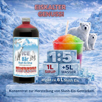 Ice Bär Slush Sirup Himbeer Geschmack 1L 1:5 AZO & glyzerinfrei