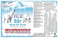 Ice Bär Slush Sirup Himbeer Geschmack 1L 1:5 AZO & glyzerinfrei
