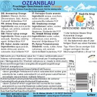 ICE BÄR Slush Sirup Konzentrat AZO FREI Eis Blaue Orange Ocenblau 1 Liter