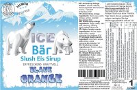 Ice Bär Slush Sirup Ozeanblau Blaue Orange 1L 1:5...