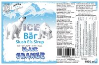 Ice Bär Slush Sirup Ozeanblau Blaue Orange Geschmack 1L 1:5 AZO & glyzerinfrei