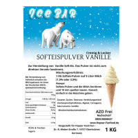 Softeis Pulver Vanille 1 kg IceBär für Softeismaschine 1:5 Mischung