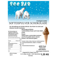 Softeis Pulver Schokolade 1,25 kg IceBär für Softeismaschine 1:5 Mischung