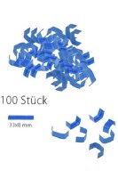 U-Clips 33 x 8 mm blau Papier mit Metallbügel, 100...