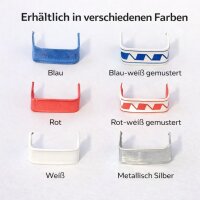 U-Clips 33 x 8 mm blau Papier mit Metallbügel, 100 Stück