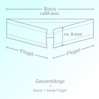 U-Clips 33 x 8 mm blau-weiß Papier mit Metallbügel, 100 Stück