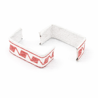U-Clips 33 x 8 mm Rot-weiß Papier mit Metallbügel, 100 Stück