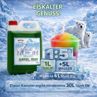 Ice Bär Slush Sirup Apfel Kiwi Geschmack 5L 1:5 AZO & glyzerinfrei