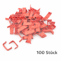 U-Clips 33 x 8 mm Rot Papier mit Metallbügel, 100...