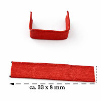 U-Clips 33 x 8 mm Rot Papier mit Metallbügel, 100 Stück