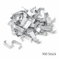 U-Clips 33 x 8 mm Silber Papier mit Metallbügel, 100 Stück
