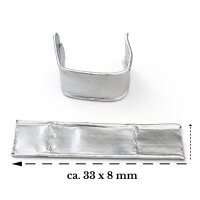 U-Clips 33 x 8 mm Silber Papier mit Metallbügel, 100 Stück