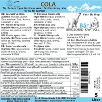 Ice Bär Slush Sirup Cola 5L 1:5 AZO frei ohne...