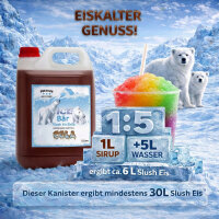Ice Bär Slush Sirup Cola Geschmack 5L 1:5 AZO & glyzerinfrei