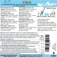 ICE BÄR Slush Sirup Konzentrat AZO FREI Cola 5 Liter