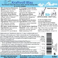 ICE BÄR Sirup Slush Konzentrat AZO FREI Kraftvollblau Blaubeere 5 Liter