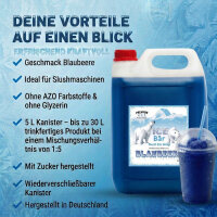 Ice Bär Slush Sirup Kraftvollblau Blaubeer Geschmack...