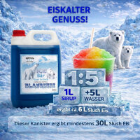 Ice Bär Slush Sirup Kraftvollblau Blaubeer Geschmack 5L 1:5 AZO & glyzerinfrei