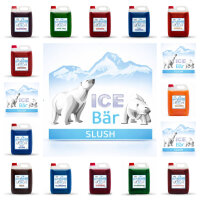 Ice Bär Slush Sirup Kraftvollblau Blaubeere 5L 1:5 AZO frei ohne Glyzerin