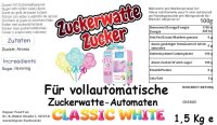 Grober Zucker Weiß 1,5 Kg für vollautomatische Zuckerwattemaschine