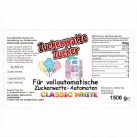 Grober Zuckerwattezucker Weiß 1,5 kg Beutel für Zuckerwattevollautomaten