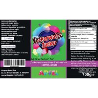 Zuckerwattezucker extra grob Apfel grün – Spezialzucker 700 g Dose