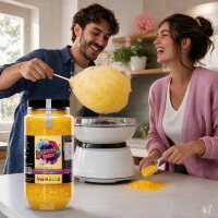 Zuckerwattezucker extra grob Vanille gelb – Spezialzucker 700 g Dose